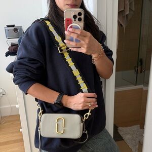 Marc Jacobs The Snapshot Bag Grey and Gold